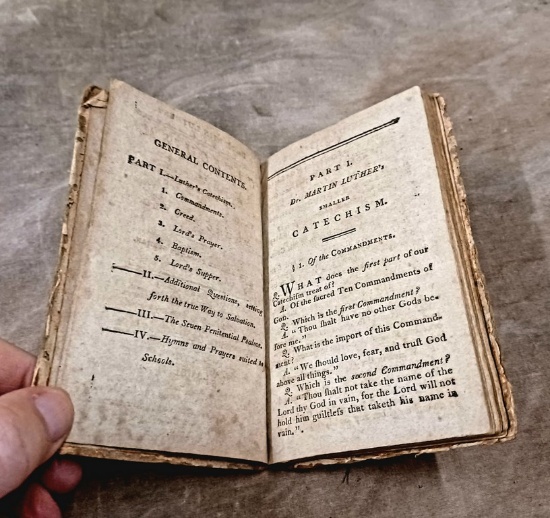 Very Scarce 1802 Dr. Martin Luther's Catechism For Children And Young People, Philadelphia