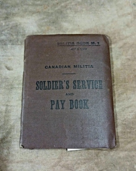 World War Two Canadian Militia Soldier's Service And Pay Book