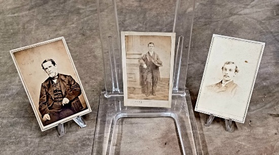 Important Lot Of 3 Civil War Era Carte-de-Visites By Renowned Black Photographer James Presley Ball