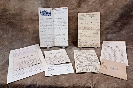 A Collection Of late 1800s Ephemera Relating To North Carolina College At Mt. Pleasant NC
