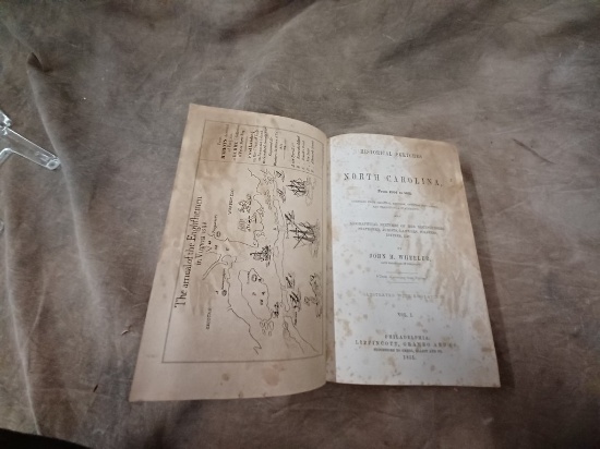 1851 First Edition Historical Sketches Of North Carolina 1584-1851 By John H. Wheeler