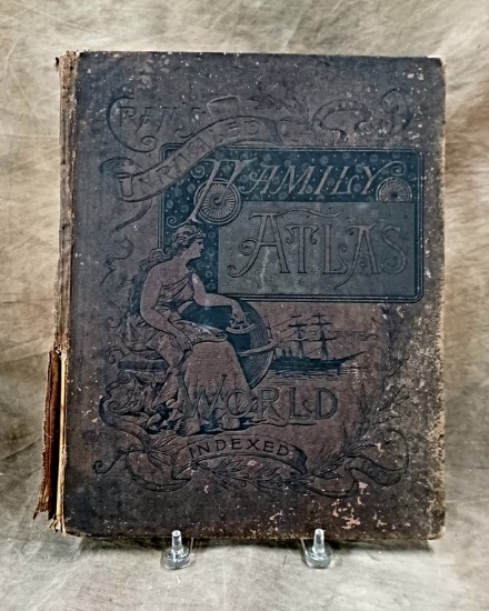 Cram's Unrivaled Family Atlas Of The World Indexed 1891 Folio Size