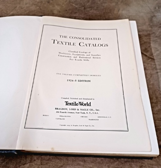 1924-25 The Consolidated Textile Catalogs