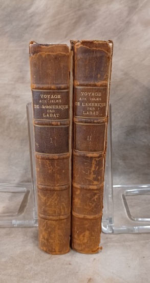Rare Two Volume Set 1724 Nouveau Voyage Aux Isles De L'Amerique By Jean Baptist Labat
