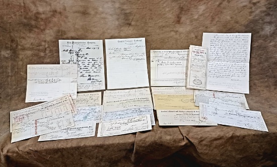 Nice Collection Of Twenty Railroad Documents 1850's-1890's