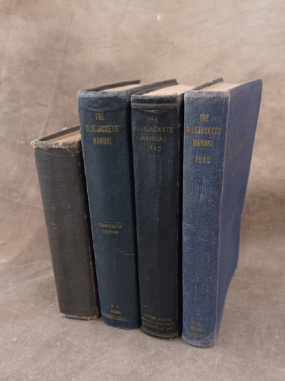 Lot Of Four Blue Jacket Navy Manuals