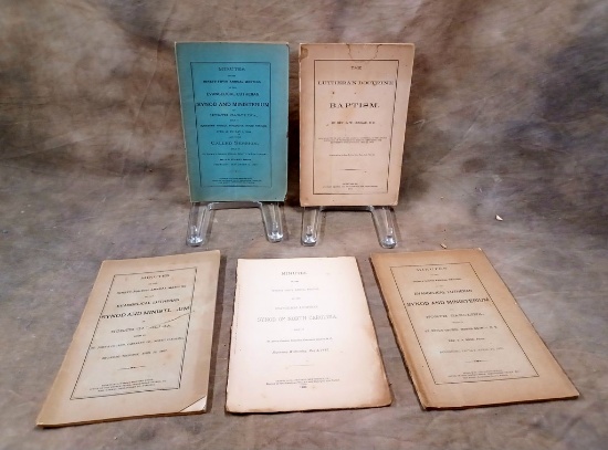 Lot Of 5 Evangelical Lutheran Church Booklets 1874 And later