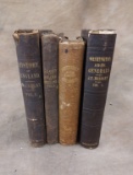 Tray Lot 4 Cloth Bound Histories From The Mid 1800's