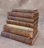 Lot Of Antique Leather Covered Books