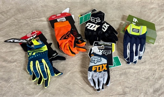 Lot of Five Pairs of Motorcycle Gloves