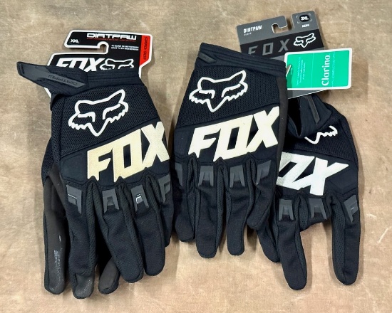 Two Pairs of Fox Racing Gloves