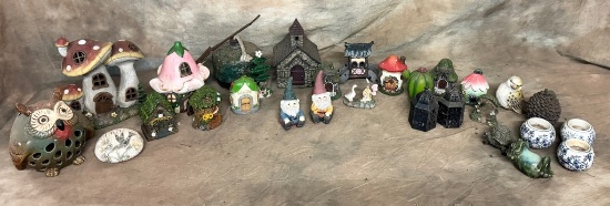 Tray Lot Fairy Garden Items Plus More