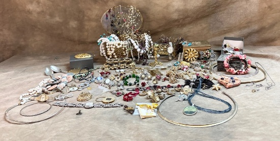 Large Lot Of Costume Jewelry
