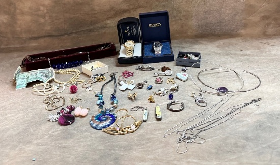 Nice Lot Of Costume & Sterling Jewelry