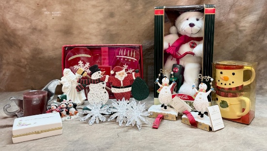 Tray Lot Household Christmas Items