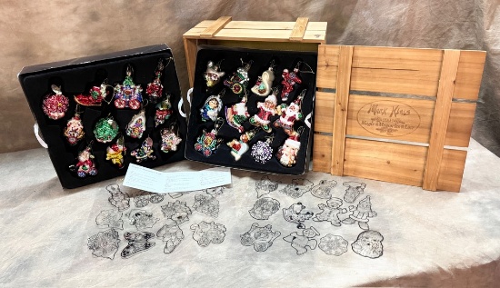 2003 Magic Memories Love Mark Klaus Blown Glass Ornaments