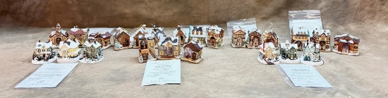 Eight Boxes "Apple Tree Cottage" Village Ceramic Ornaments The Bradford Exchange