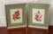Pair Of Vintage Gold Framed Camellia Prints