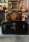 Metal Trunk And Two Stools