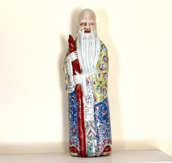 Antique Chinese Porcelain Figure Of One Of The Immortals