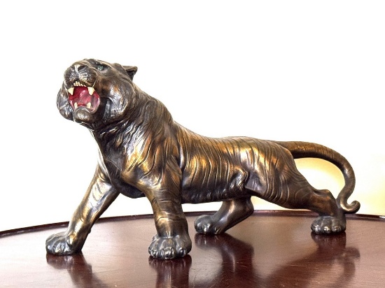 Vintage Bronze Figure of A Tiger