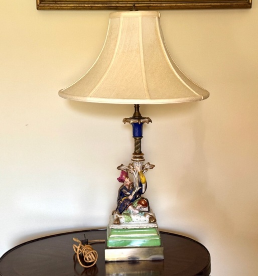 Jacob Petit Porcelain Figural Lamp (French 1768-1868)