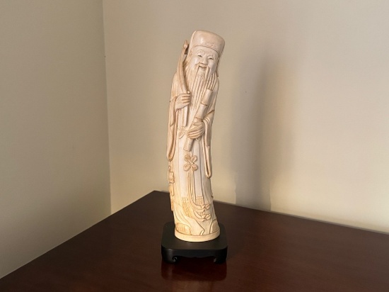 Wonderful 19th Century Carved Bone Figure Of An Oriental Man