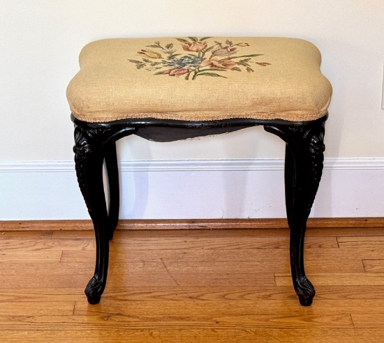 French Style Antique Iron Base Bench