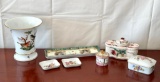 Group of  Early Porcelains & Pottery including Herend Bird