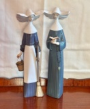 (2) Lladro Nun Figurines