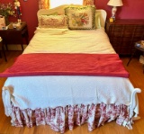 Vintage White Painted French Style Full Size Bed