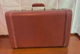 Vintage Brown Leather Suitcase