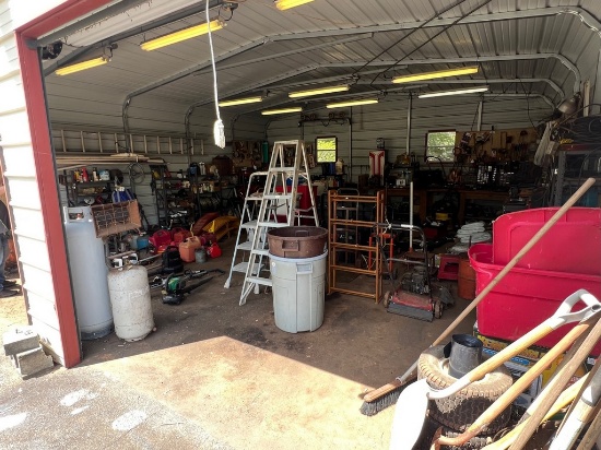 Entire Contents of Garage and Outside Buildings