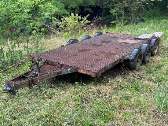 Old Triple Axil Steel Trailer
