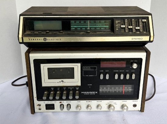Two Vintage Hanimex Stereo System and GE Stereo AM/FM