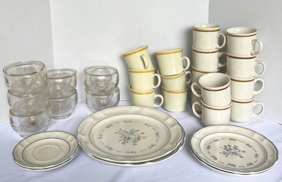 Assorted Coffee Mugs and Shrimp Cocktail Glassware