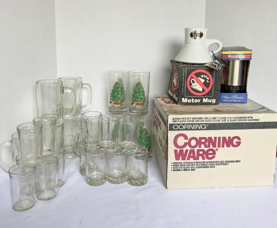 Corning Ware and Glassware Lot