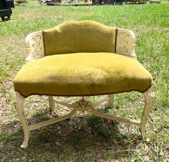 Ornate Cushioned Bench