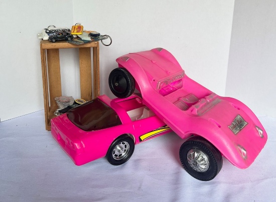 Children's Toy Lot with a Barbie Car