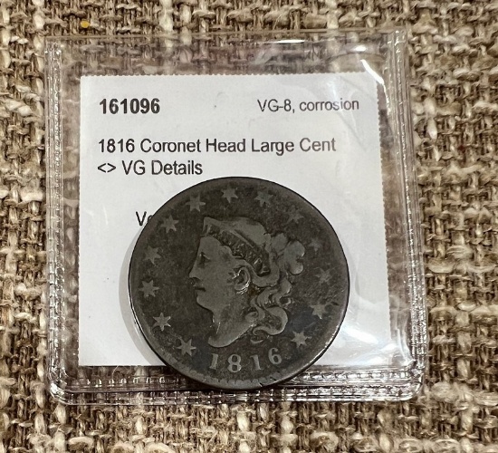 1816 Coronet Large Cent