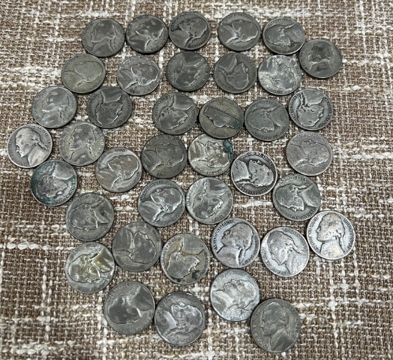 Lot of 39 war Nickels