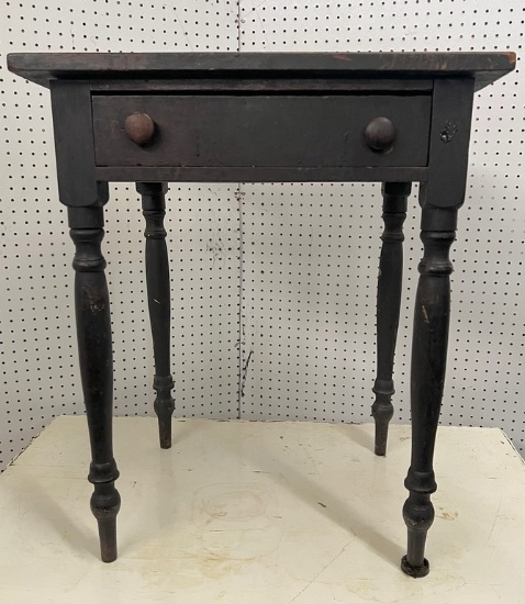 Single Drawer Table with Turned Legs