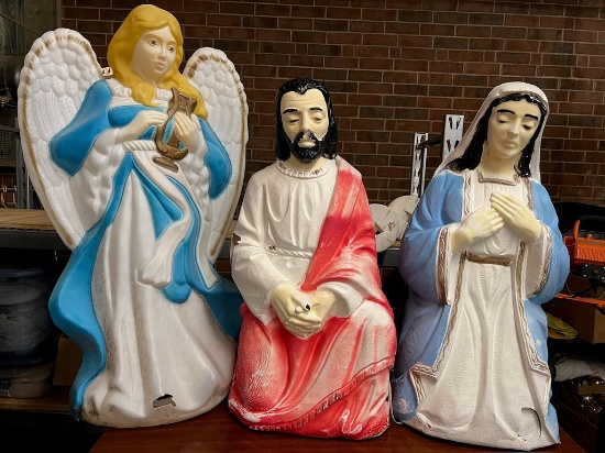 Lot of Christmas Blow Molds