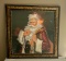Santa Print by Susan Comiah in Ornate Frame