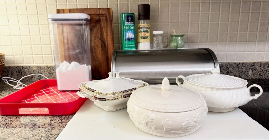 Stainless Bread Box and Cutting Boards
