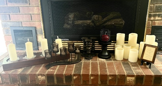 Lot of Candles and Candleholders