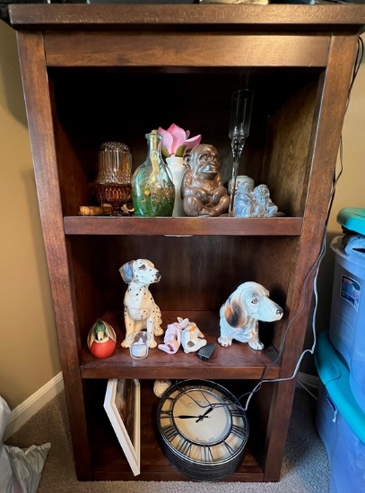 Wooden Shelve with Contents