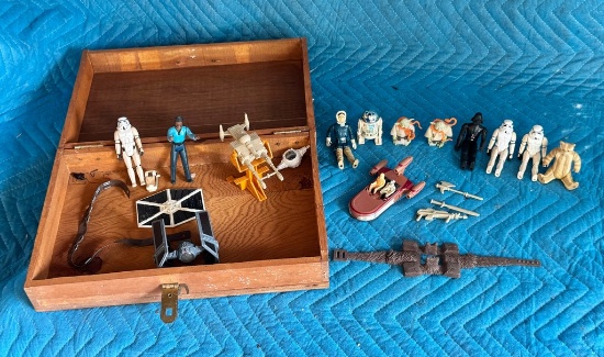 Box Containing Star Wars Figures