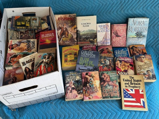 Box Lot Paperbacks & Hardback Books