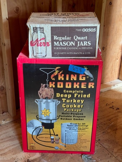 Full Box Kerr Canning Jars & Unopened King Kooker